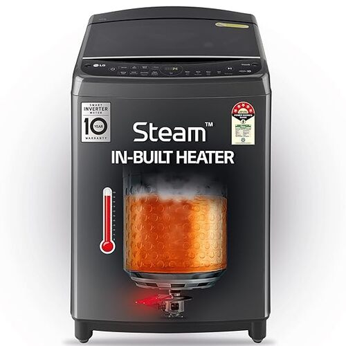 LG 10Kg 5 Star AI Direct Drive Technology ThinQ (Wi-Fi) Steam Wash for Allergy Removal Fully Automatic Top Loading Washing MachineMore Fabric Care & Convenience(THD10SWM.ABMQEIL) Middle Black